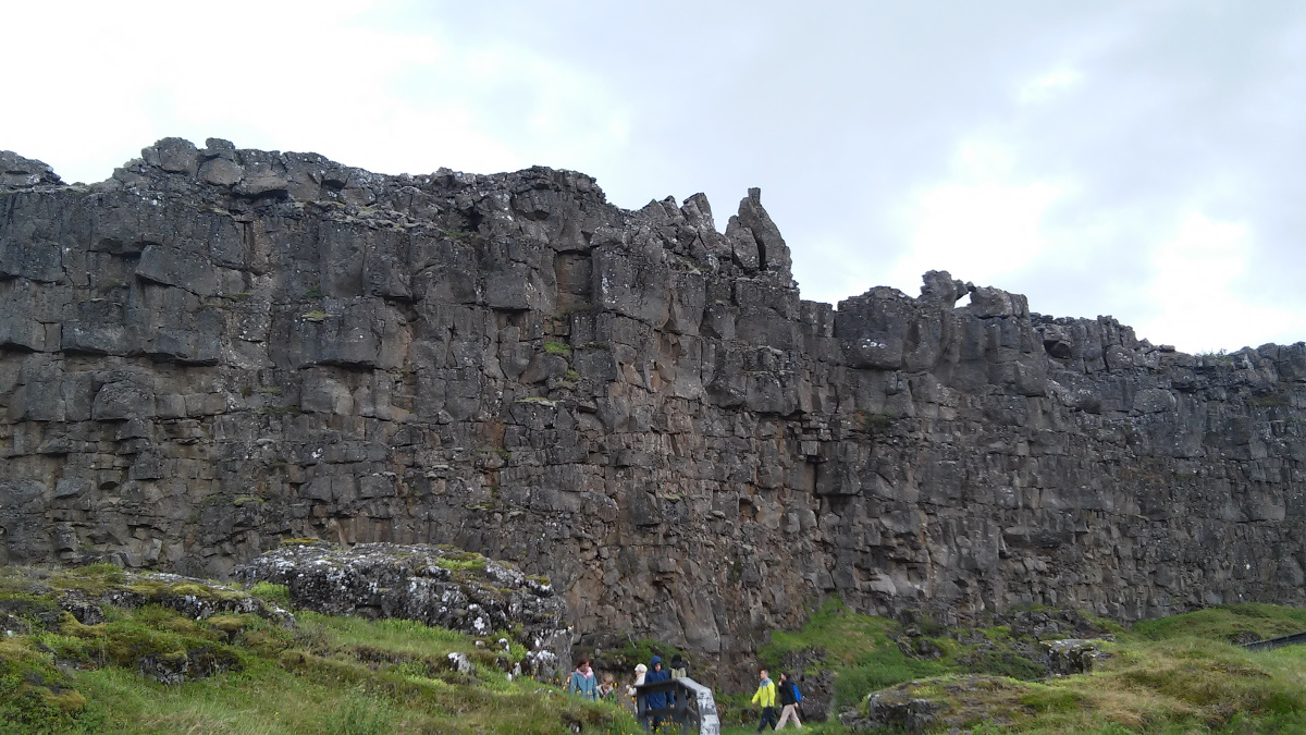 Eastern edge of the North American tectonic plate in Iceland